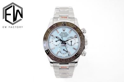 EW Factory ROLEX Daytona 40*12.4MM Cerachrom Ice Blue 904L Steel Light Blue Watch